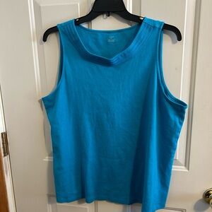CJ Banks sleeveless blue (turquoise) shirt